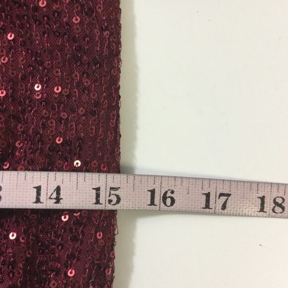 LULU'S SZ S Dancing Diva Wine Red Sequin One-Shoulder Bodysuit NEW B96 - Picture 7 of 10